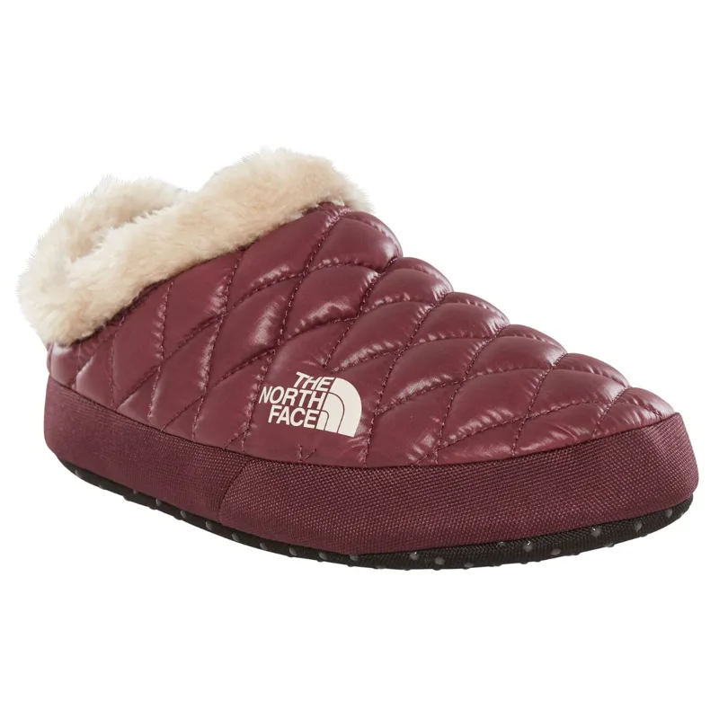 The North Face Women s Thermoball Tent Mule Fur in Shiny Fig Vintage White